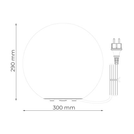 Zuma Line - Външна лампа 1xE27/15W/230V Ø 30 см IP44