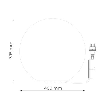 Zuma Line - Външна лампа 1xE27/15W/230V Ø 40 см IP44