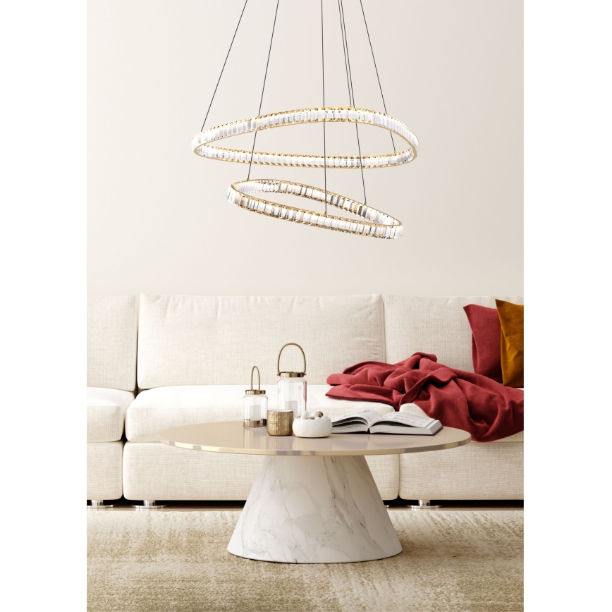 Zuma Line - LED регулируема кристална полилей на кабел LED/36W/230V 2700-6000K + дистанционно управление