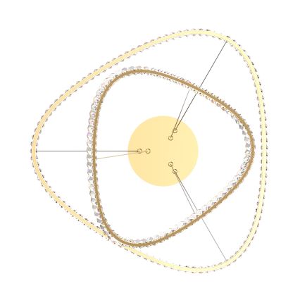 Zuma Line - LED регулируема кристална полилей на кабел LED/36W/230V 2700-6000K + дистанционно управление