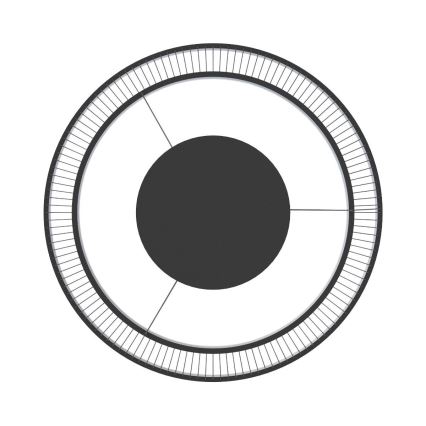 Zuma Line - LED Димируем пендел LED/53W/230V 2700-6000K черен + дистанционно управление