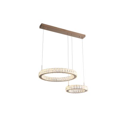 Zuma Line - LED полилей с кабелно окачване LED/36W/230V розово злато