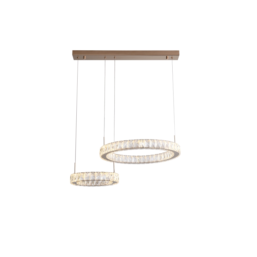 Zuma Line - LED полилей с кабелно окачване LED/36W/230V розово злато