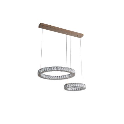 Zuma Line - LED полилей с кабелно окачване LED/36W/230V розово злато