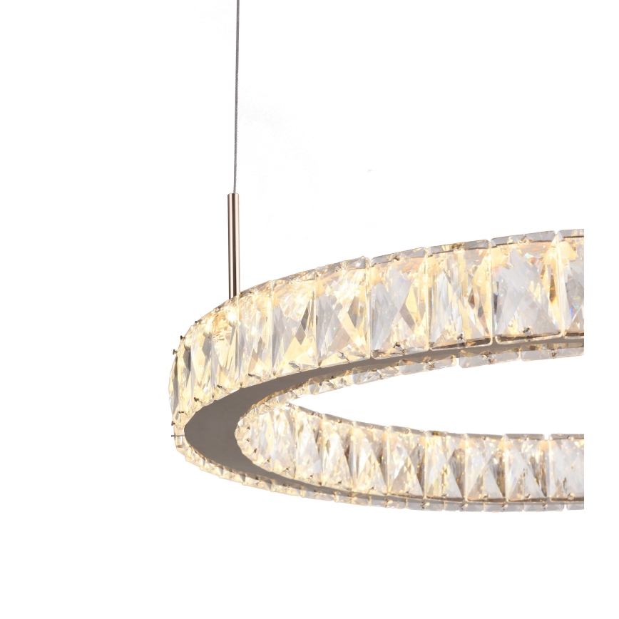 Zuma Line - LED полилей с кабелно окачване LED/36W/230V розово злато