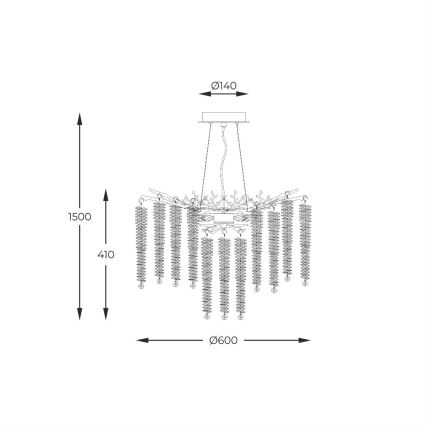 Zuma Line - Пендел 8xG9/3,5W/230V златист