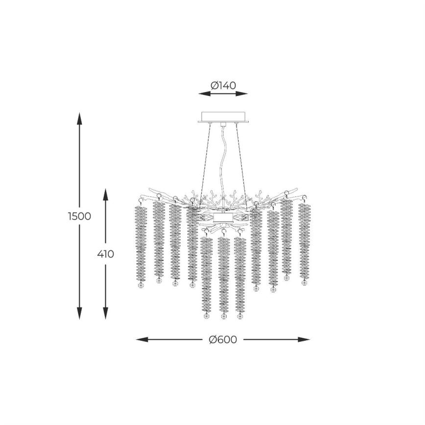 Zuma Line - Пендел 8xG9/3,5W/230V златист