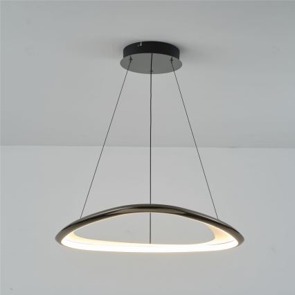 Zuma Line - LED Димируем пендел LED/34W/230V 3000K черен лъскав хром