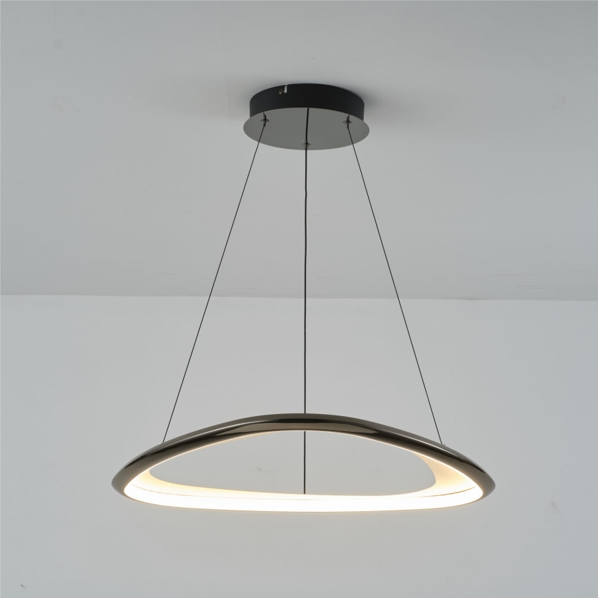 Zuma Line - LED Димируем пендел LED/34W/230V 3000K черен лъскав хром