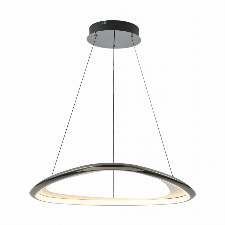 Zuma Line - LED Димируем пендел LED/34W/230V 3000K черен лъскав хром