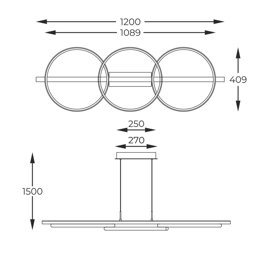 Zuma Line - LED регулируема лампа на кабел LED/35W/230V