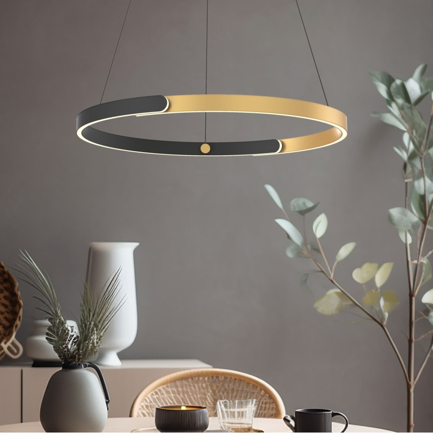 Zuma Line - LED Димируем пендел LED/30W/230V черен/златист