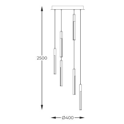 Zuma Line - LED Димируем пендел LED/25W/230V