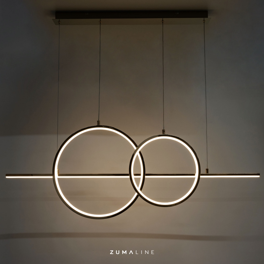 Zuma Line - LED регулируема висяща лампа с кабел LED/34W/230V златисто