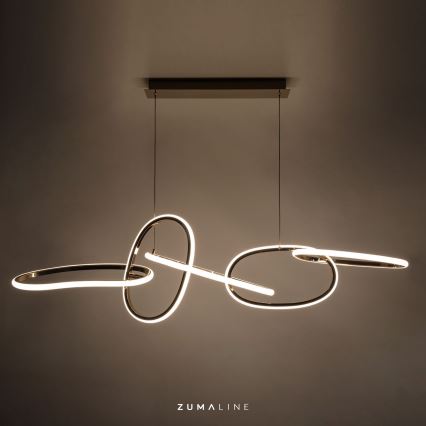 Zuma Line - LED регулируема висяща лампа с кабел LED/56W/230V златисто