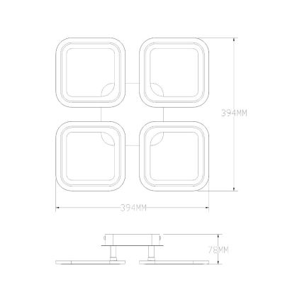Zuma Line - LED Димируем плафон LED/30W/230V 3000-6000K черен + дистанционно управление