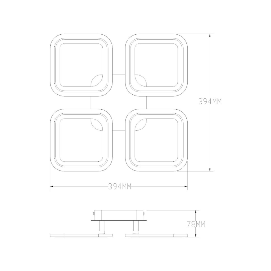 Zuma Line - LED Димируем плафон LED/30W/230V 3000-6000K черен + дистанционно управление