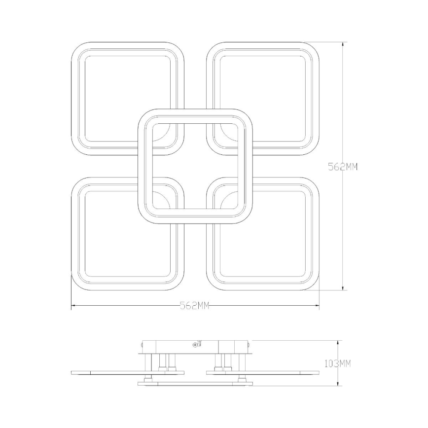 Zuma Line - LED Димируем плафон LED/55W/230V 3000-6000K бял + дистанционно управление