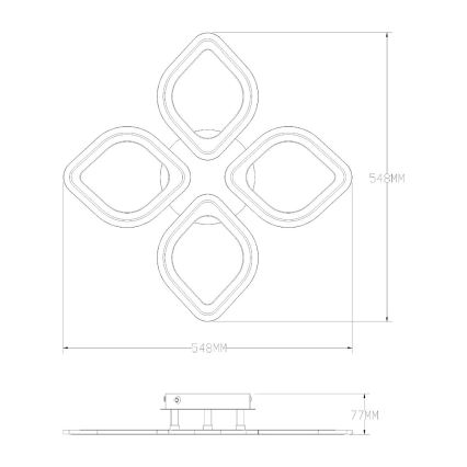 Zuma Line - LED Димируем плафон LED/30W/230V 3000-6000K черен + дистанционно управление