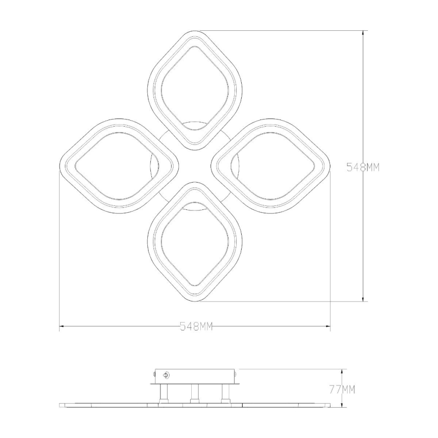 Zuma Line - LED Димируем плафон LED/30W/230V 3000-6000K черен + дистанционно управление