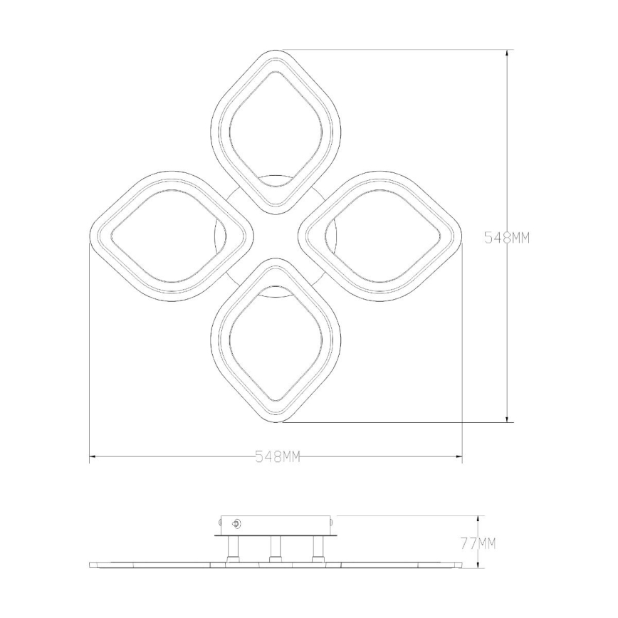 Zuma Line - LED Димируем плафон LED/30W/230V 3000-6000K бял + дистанционно управление