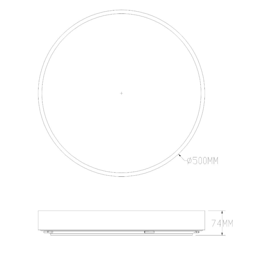 Zuma Line - LED Димируем плафон за баня LED/50W/230V 3000-6000K Ø 50 см IP44 месинг + дистанционно управление