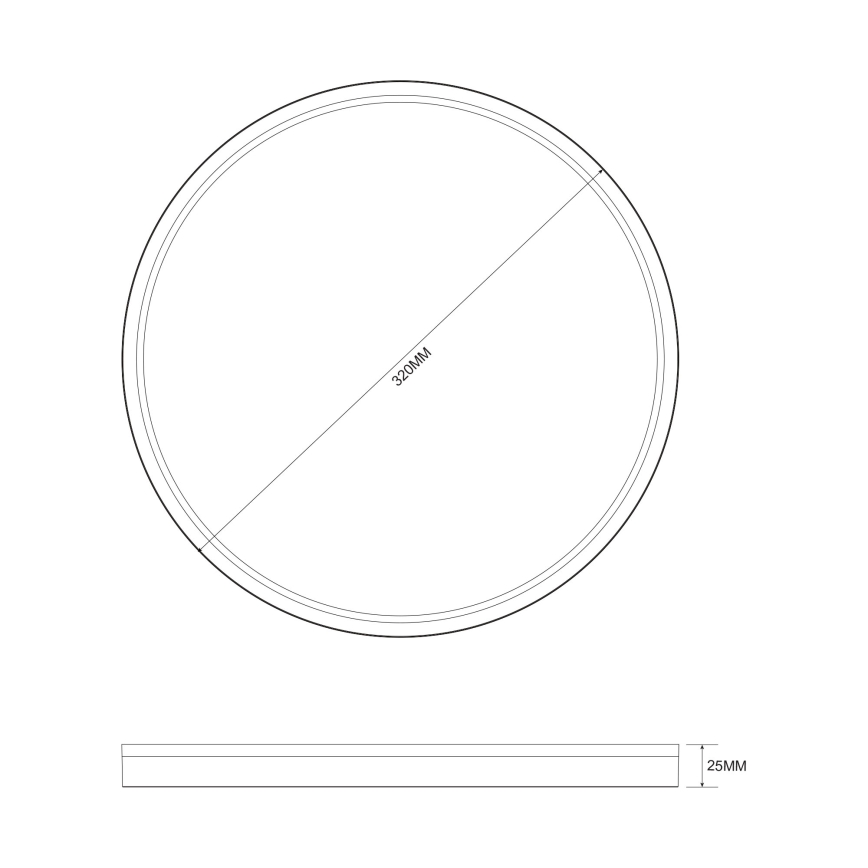 Zuma Line - LED Димируем плафон LED/26,5W/230V + LED/6,5W 3000/4000/5500K Ø 32 см черен