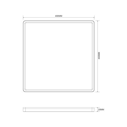 Zuma Line - LED Димируем плафон LED/38W/230V + LED/12W 3000/4000/5500K 40x40 см черен
