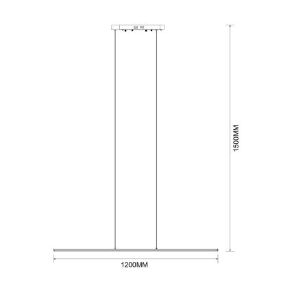 Zuma Line - LED полилей на кабел LED/20W/230V черен