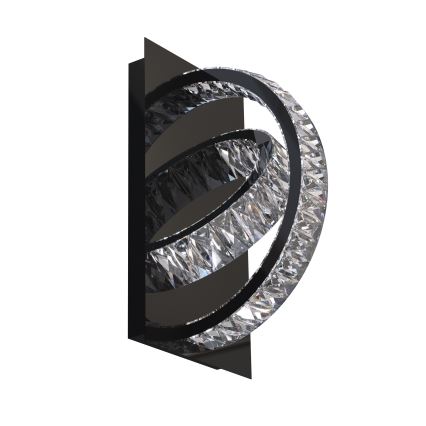 Zuma Line - LED регулируемо кристално стенна лампа LED/18W/230V 2700-6000K черен + дистанционно управление