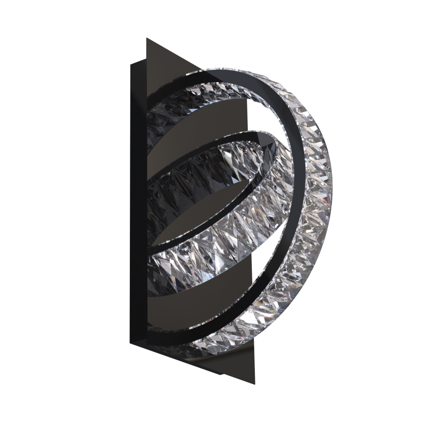 Zuma Line - LED регулируемо кристално стенна лампа LED/18W/230V 2700-6000K черен + дистанционно управление