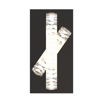 Zuma Line - LED регулируемо кристално стенна лампа LED/18W/230V 2700-6000K черен + дистанционно управление