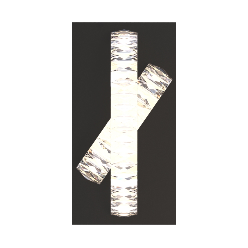 Zuma Line - LED регулируемо кристално стенна лампа LED/18W/230V 2700-6000K черен + дистанционно управление