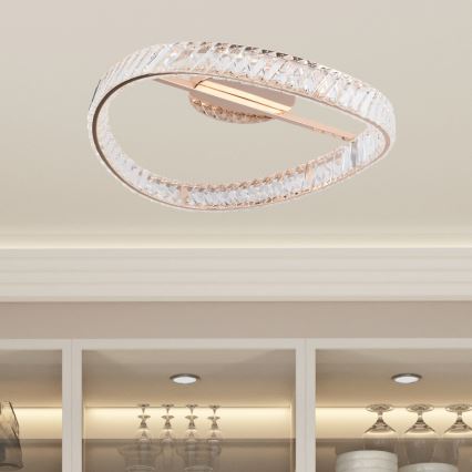 Zuma Line - димируемо LED таванно осветително тяло LED/36W/230V Ø 52 см розово злато
