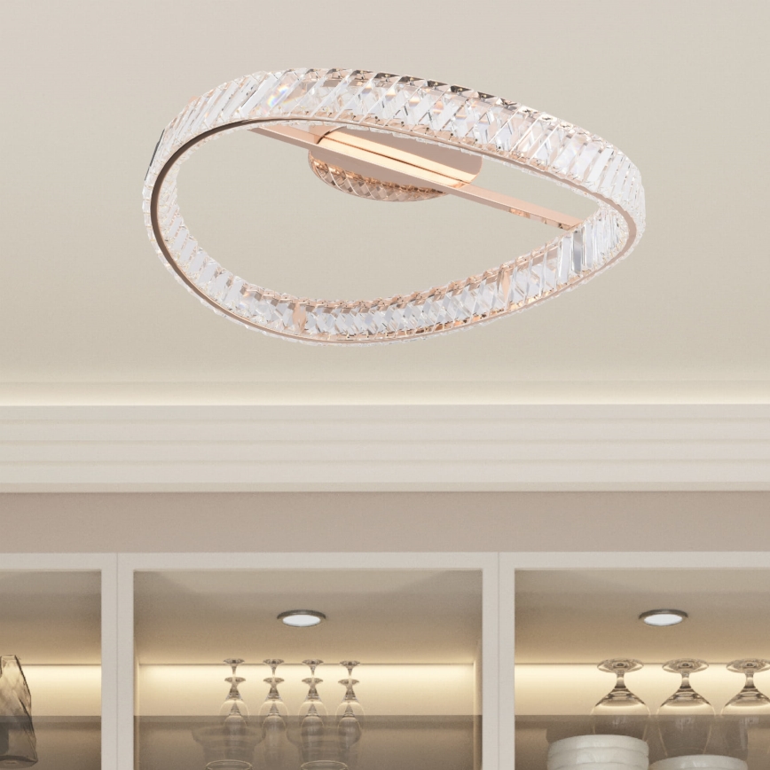 Zuma Line - димируемо LED таванно осветително тяло LED/36W/230V Ø 52 см розово злато