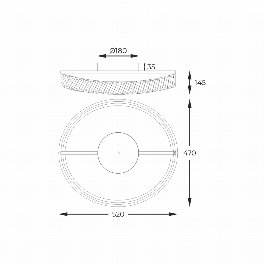 Zuma Line - димируемо LED таванно осветително тяло LED/36W/230V Ø 52 см розово злато