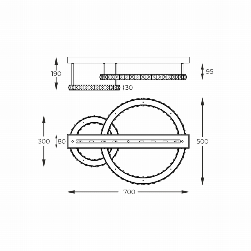 Zuma Line - Димируемо таванно LED осветително тяло LED/36W/230V златисто