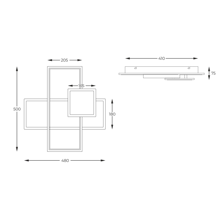 Zuma Line - LED Димируем плафон LED/46W/230V златист