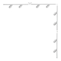 Zuma Line - Насочваемо осветително тяло за шинна система 8xGU10/35W/230V бяло