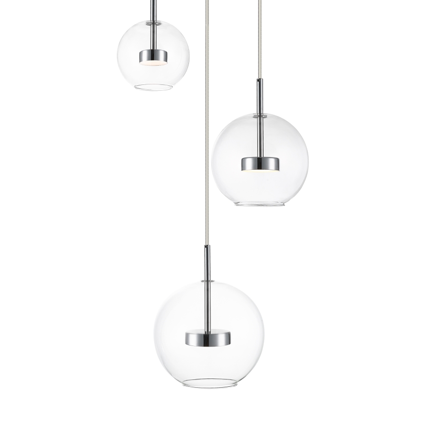 Zuma Line - LED Пендел 3xLED/5W/230V лъскав хром