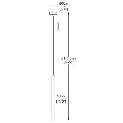 Zuma Line - LED Пендел LED/5W/230V черен лъскав хром