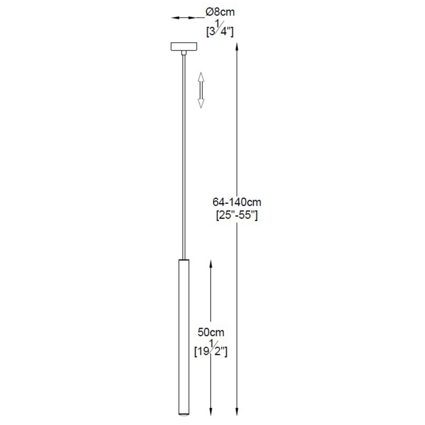 Zuma Line - LED Пендел LED/5W/230V черен лъскав хром