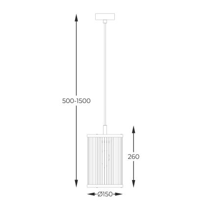 Zuma Line - Пендел 1xE14/60W/230V черен