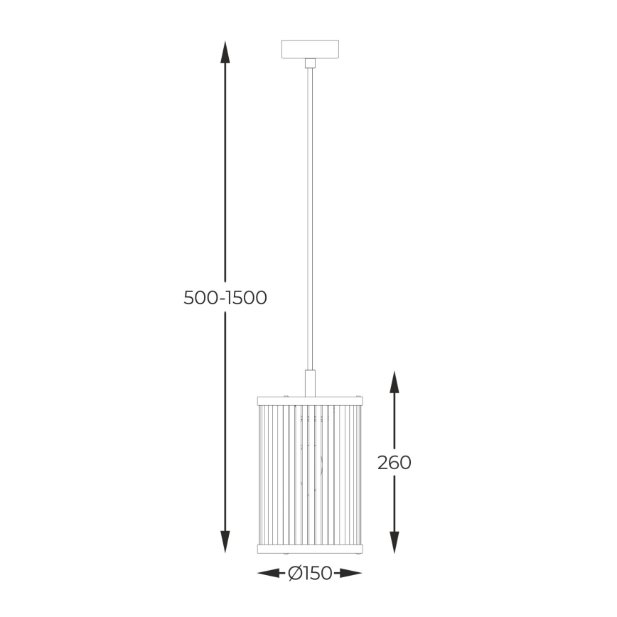 Zuma Line - Пендел 1xE14/60W/230V черен