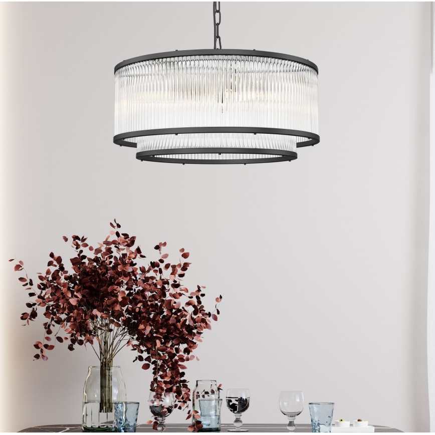 Zuma Line - Пендел 6xE14/60W/230V черен