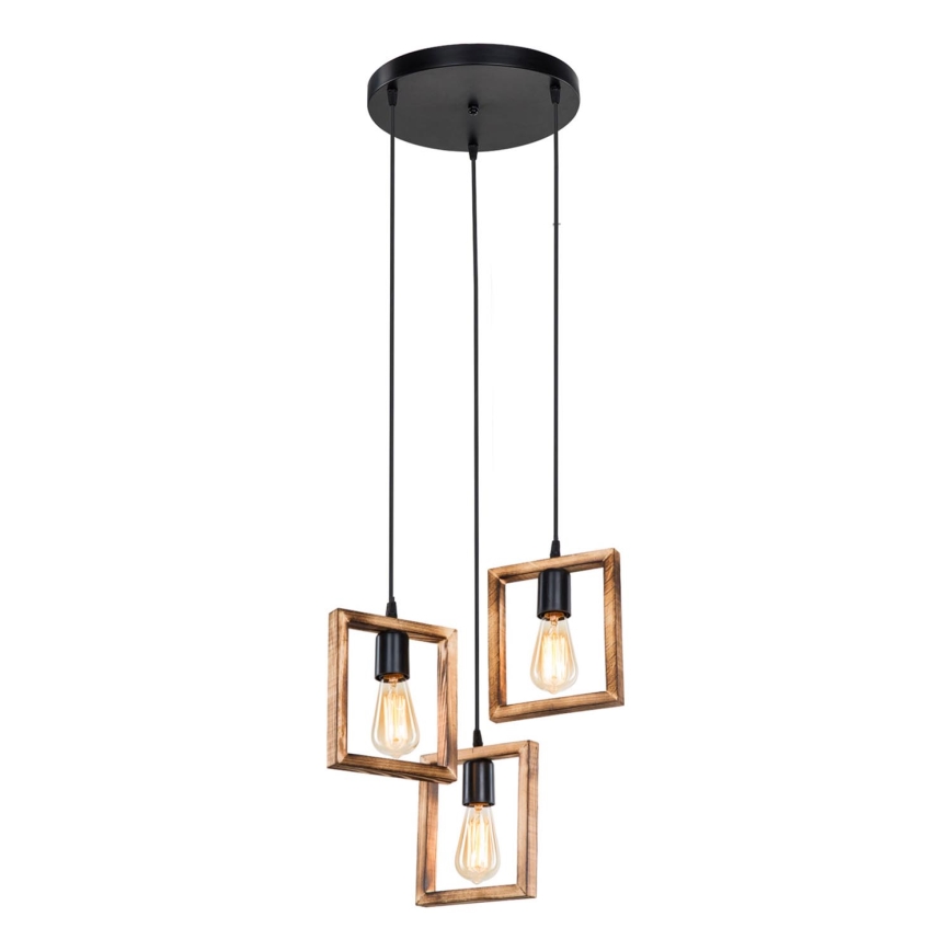 Zuma Line - Пендел 3xE27/20W/230V бор/черен