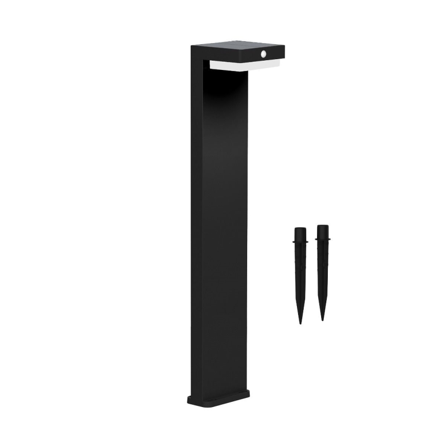 Zuma Line - LED соларна лампа с датчик за движение и здрач LED/4,5W/2000 mAh IP44 черна