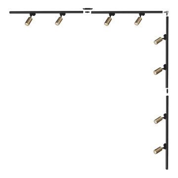 Zuma Line - Рейлингово осветление 8xGU10/35W/230V черно/златно