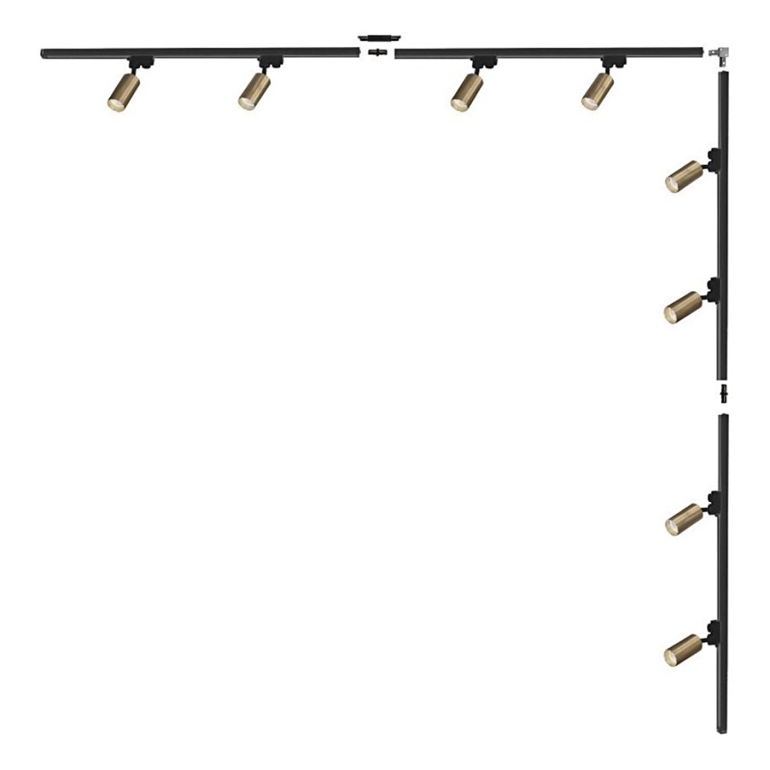 Zuma Line - Рейлингово осветление 8xGU10/35W/230V черно/златно