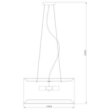 Zuma Line - Висящ полилей 4xE27/60W/230V черен